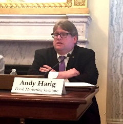 Andy Harig At Briefing on Food Waste