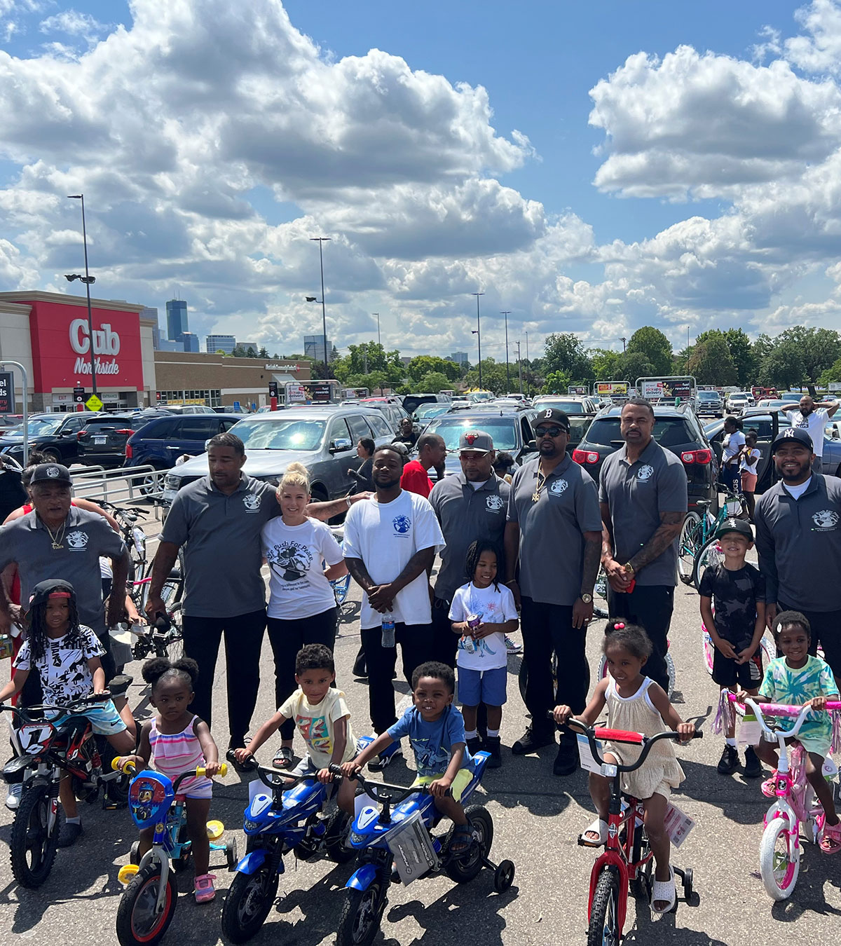 Cub & We Push for Peace bike giveaway and community event