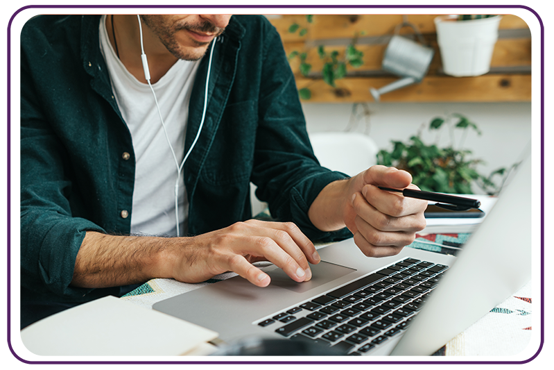 Image of person learning on a computer